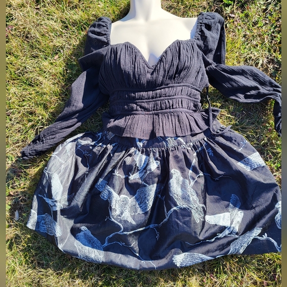 "The Raven Nevermore" ADAM Goth Skirt - Picture 2 of 6